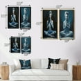 thumbnail image 4 of Designart "Spiritual Elegance Blue Yogini Meditation I" Yoga Wall Art Set Of 2 - Traditional Blue Wall Decor Set Of 2, 4 of 6