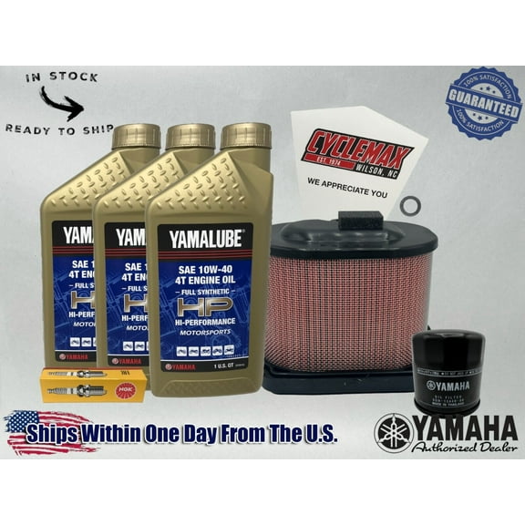 Cyclemax Full-Synthetic Yamalube Tune-Up Kit fits 2018-2024 Yamaha XSR700