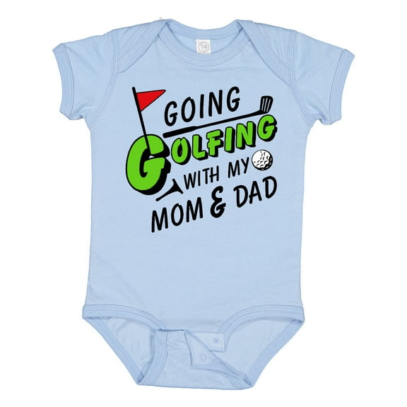 Inktastic Going Golfing with My Mom and Dad Kids Golf Boys or Girls Baby Bodysuit