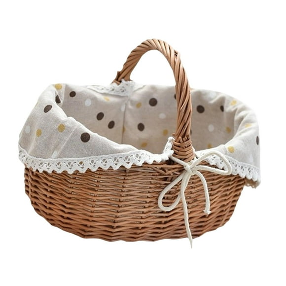 Cesta tejida de picnic cesta de picnic de picnic transpirable contenedor de contenedor canasta de almacenamiento de frutas para bocadillos sándwiches