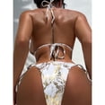 thumbnail image 5 of Two Piece Bikini Set for Women Print Bikini Set Swimsuits White L, 5 of 5