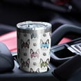 thumbnail image 4 of 30oz French Bulldog with Glasses White Tumblers Stainless Steel Tumbler with Lid and Straw,Vacuum Insulated Double Wall Travel Tumbler Cups Mug with Cleaning Brush for Coffee,Tea, 4 of 7