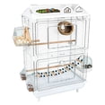thumbnail image 2 of Tong Large Wrought Bird Cage With Stand Detachable Rolling Flight Aviary For Finches, 2 of 6
