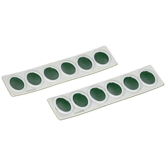 Recarga de pintura acuarela Prang, pastilla ovalada, verde, 12 pastillas