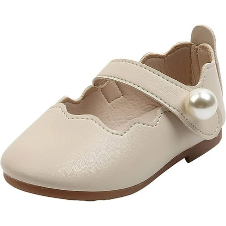 

QWZNDZGR Girls Mary Jane Rhinestone Studded Rhinestone Studded Slip On Ballet Flats Dress Pump Shoes for Kids Toddler