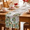 thumbnail image 5 of Green Cactus Table Runner 70 Inches, Summer Watercolor Botanical Wooden Grain Bed Runner Dresser Scarves Tabletop for Indoor Outdoor Parties/Ceremony/Banquet, 13" x 70", 5 of 9