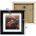 thumbnail image 2 of Marco de fotos LEKAIYA de madera maciza, 7 x 7 pulgadas, color negro, 2 of 7