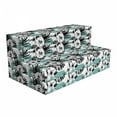 thumbnail image 1 of Floral Foldable Mattress, Exotic Hibiscus on Stripes, 78.7" x 47.2", Grey White Teal, by Ambesonne, 1 of 3