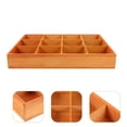 thumbnail image 4 of BASIOUS Desktop Wooden Divider Box Wood Succulent Planter Tray Home Compartment Wood Tray, 4 of 9