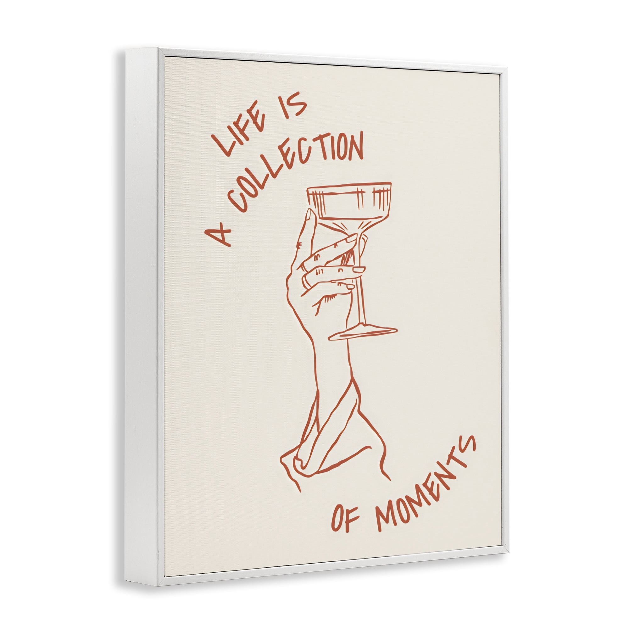 Stupell Industries Life Is A Collection of Moments Toast White Framed Giclee Art, design by The Prints Vibe