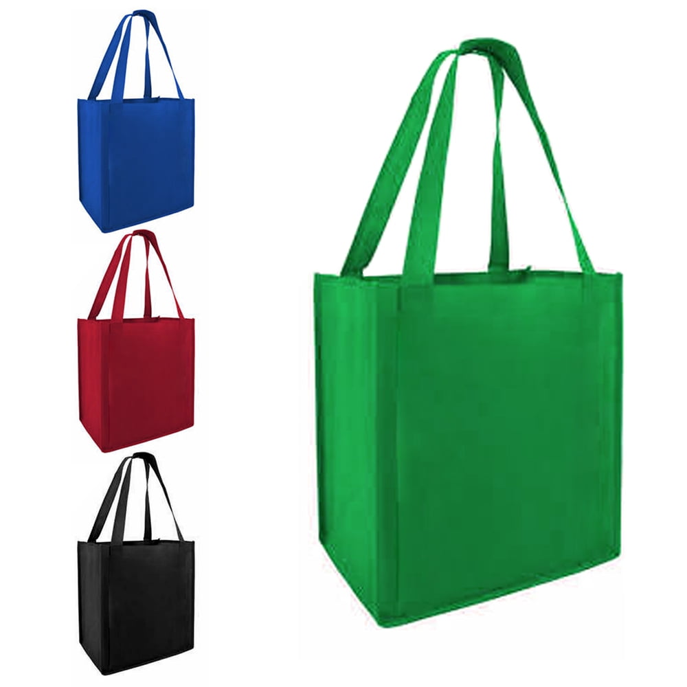3 Pack Large Foldable Reusable Grocery Shopping Tote Bags Eco-Friendly 