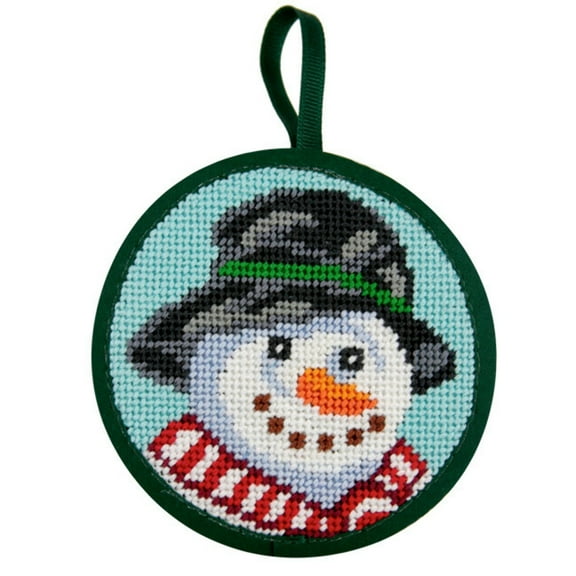 Snowman Christmas Ornament - Needlepoint Kit
