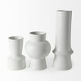 thumbnail image 7 of 9" White Contempo Deco Ceramic Vase, 7 of 7