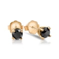thumbnail image 2 of 1/2ct Boucles d'Oreilles en Diamant Noir Rond TW Or Jaune 14k Solide, 2 of 2