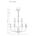 thumbnail image 5 of Rosalynne 25.8 in. 9-Light Indoor Matte Black Finish Chandelier with Light Kit, 5 of 5
