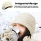 thumbnail image 3 of Gorro de invierno para mujer, gorro de lana holgado de punto cálido con visera, 3 of 7
