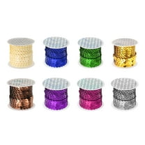 Uxcell 8 Roll 40 Yards Flat Sequin Strip 6mm Sequins Trim for Crafts DIY Sewing 8 Colors