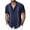 Navy, variant on Kukoosong Men's Vintage Bowling Beach Shirt Striped Print Short Sleeve Collared Button-Up for Summer Office, Retro and Stylish Shirts for Men