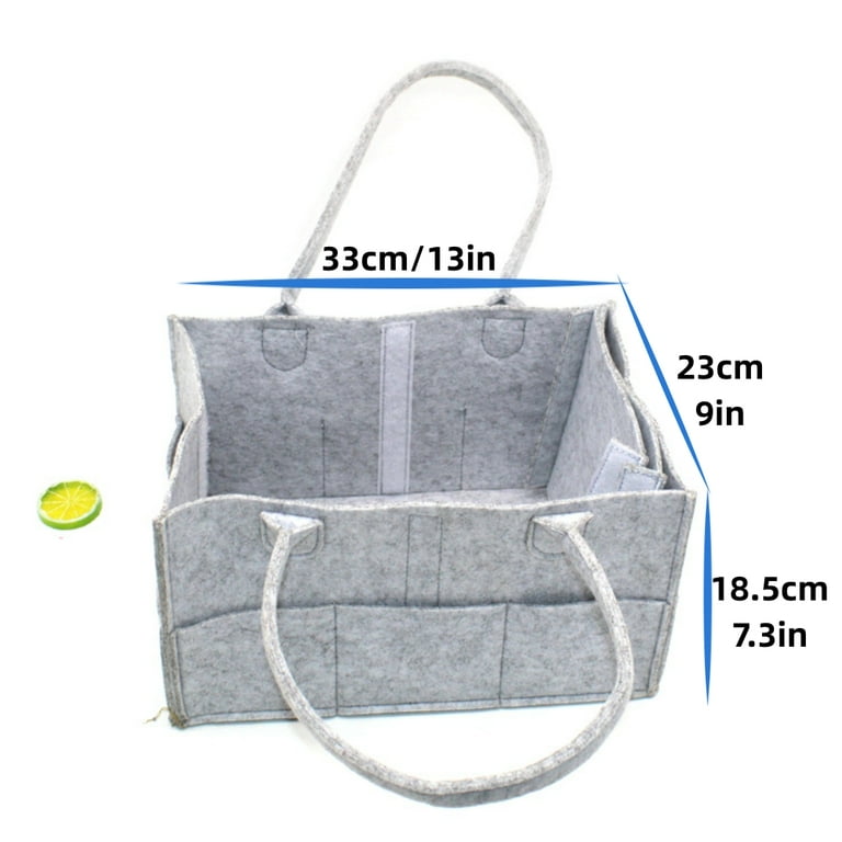 Grey felt nappy caddy sale