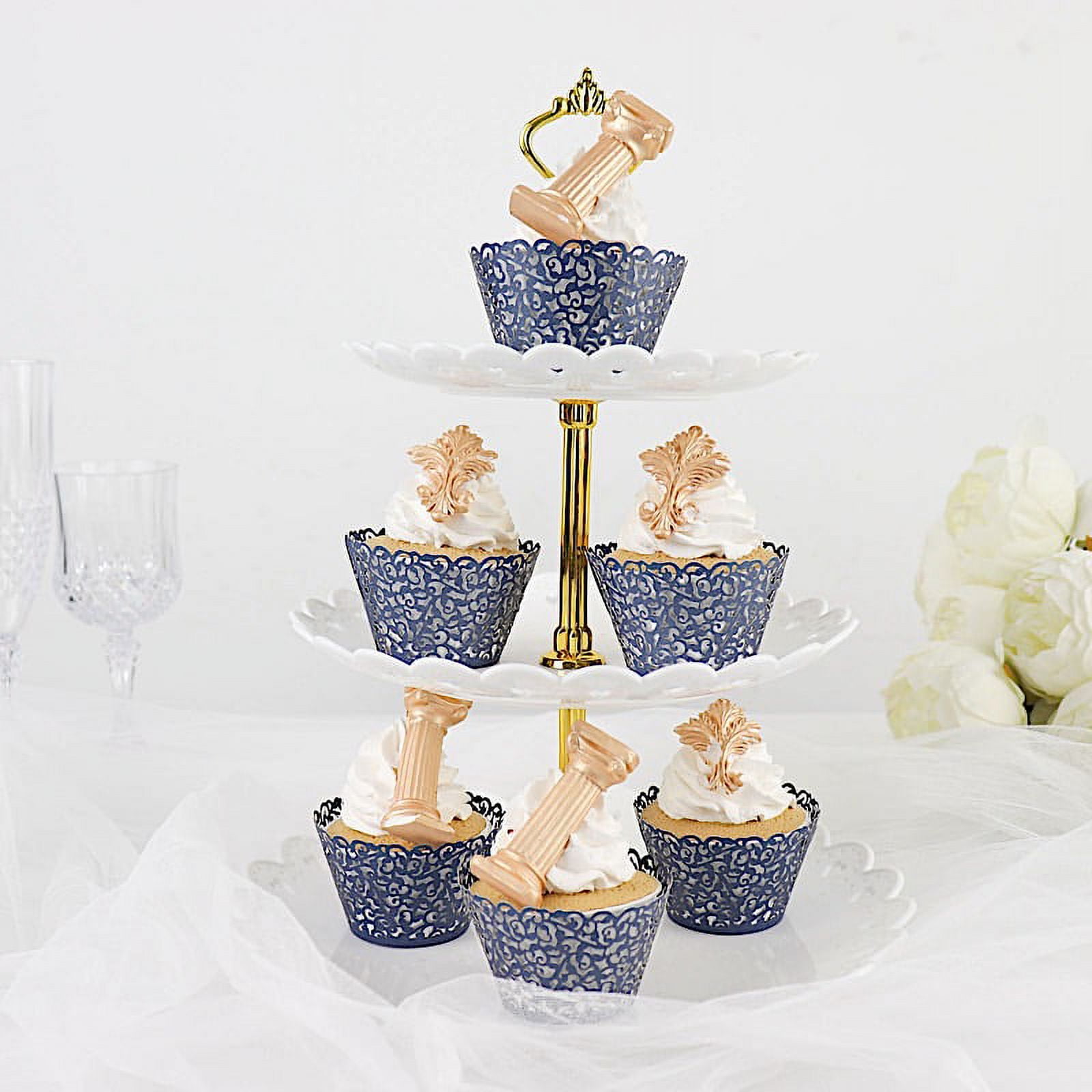NAVY FOIL Cupcake Liners