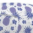 thumbnail image 2 of Tropical Pouf Cover with Zipper, Pineapples on a Hibiscus and Dots Background Flourishing Hawaiian Summer, Soft Decorative Fabric Unstuffed Case, 30" W X 17.3" L, Lavender and Purple, by Ambesonne, 2 of 3