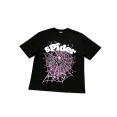 thumbnail image 2 of Men's Black Oversized Spider Web Graphic T-Shirt, Crew Neck Short Sleeve Casual Top, 2 of 7