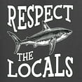 thumbnail image 6 of Wild Bobby Respect The Locals Save Our Oceans Shark Animal Lover Women Graphic Tee, Charcoal, X-Large, 6 of 6