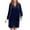Blue, variant on Women's Formal Dresses Midi Comfortable Fall Solid Color Long Sleeve Dresses V-neck Velvet Lace Stitching Evening Dress Formal Mini Dress Blue M