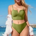thumbnail image 5 of Traje de baño de 2 piezas para mujer, trajes de baño para mujer, bikini de dos piezas con espalda descubierta y vendaje, conjunto de ropa de playa para mujer, 5 of 5