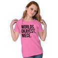 thumbnail image 4 of Worlds Okayest Niece Family Love Womens Slim Fit Graphic Tee Brisco Brands S, 4 of 5