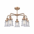 thumbnail image 2 of Innovations Lighting  Canton - 5 Light 23" Stem Hung Chandelier Antique Copper/Seedy, 2 of 2
