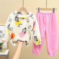 thumbnail image 3 of New winter Baby Boy Girl Thicken Pajamas Set Kids Home 2Pcs Suit Flannel Fleece Toddler Child Cartoon Sleepwear1, 3 of 3