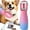 Gradient Pink Blue, variant on PAYUSD 19oz Dog Water Bottle with Food Container, Travel Puppy Water Bowl, Leak Proof Portable Pet Dispenser, Dog Stuff Accessories Items, Pet Essentials Necessities for Dogs Cat Walking and Hiking