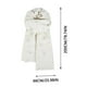 thumbnail image 3 of Bufanda de invierno cálida para mujer, chal grande, manta, bufanda decorativa para clima frío, bufanda gruesa de punto, bufanda tipo manta con flecos, suave y ligera, unisex (blanca), 3 of 4