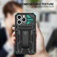 thumbnail image 6 of Allytech for Apple iPhone 12 Pro Max 6.7 inch Case with Removable Rotating Back Clip,Shockproof Built-in Hidden Kickstand Hybrid Armor Dual Layer Comfortable Texture Phone Case Cover,Darkgreen, 6 of 12