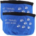 thumbnail image 1 of WHAMVOX 2Ud Bowl Para Perro De Tela Oxford Azul Plegable Y Portátil Para Viaje, 1 of 6