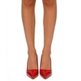 thumbnail image 2 of DADAWEN Women's Pumps Stiletto Heels Pointed Toe Red Wedding Dressy Shoes 8.5 US, 2 of 6