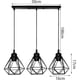 thumbnail image 3 of Lámpara colgante industrial vintage 3 luces E27 Diseño de lámpara de techo Jaula de metal Ø160mm Iluminación de techo para sala de estar Cocina Dormitorio esquí esquí Gafas de esquí, 3 of 5