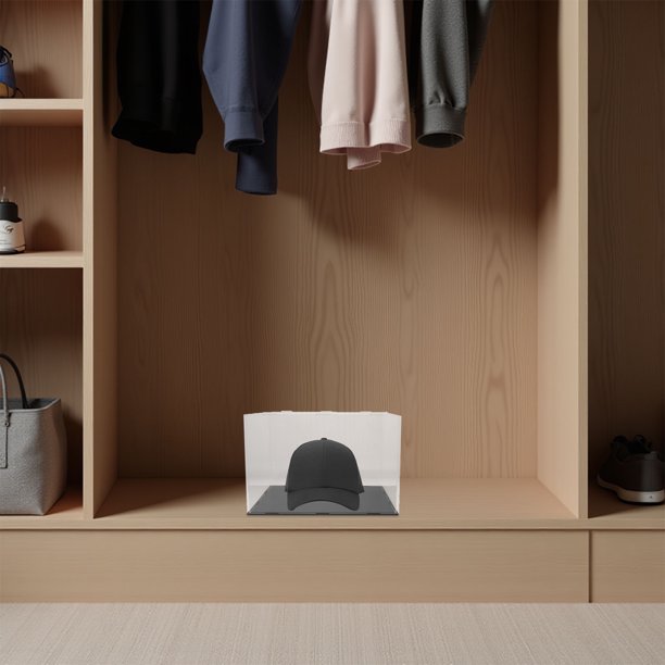 UPOUART Exhibidor Portátil Transparente Para Gorras Con Ajuste Personalizado Y Protección Contra Polvo