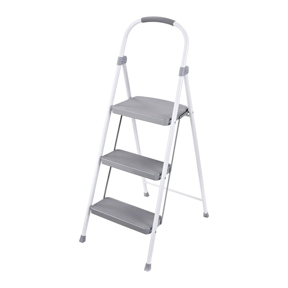 Open Box Rubbermaid 3 Step 225 Lb Capacity Folding Ladder Steel Step Stool )