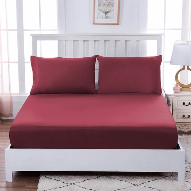 Sábana ajustable Funda de almohada Juego de fundas de colchón Home Hotel Juego de sábanas de poliéster Twin 3pcs / set Guardurnaity HA5199-07B