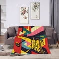 thumbnail image 6 of DouZhe Ultra-Soft Micro Fleece Lightweight Flannel Bed Blanket, Abstract Jazz Notes Print Cozy Warm Throw Blankets, 40"x30", 6 of 7