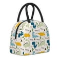 thumbnail image 2 of Vsdgher Insulated Lunch Bag Simple Bento Cooler Bag Lunch Tote Bag , Suitable for picnics, school, work (Childish Dinosaur Print ), 2 of 5