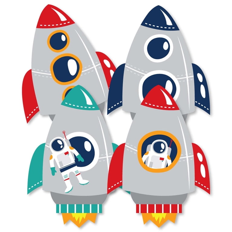 Rocket Ship Stickers Personalized Blast Off Space Rocket Party Stickers ...