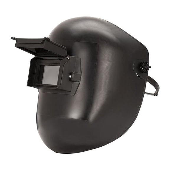 Jackson Safety Welding Helmet - Passive - Super Tuff Nylon - Lift Front - 2" x 4.25" Viewing Area - Shade 10 - Non-Slotted Hard Hat Adapter Headgear - Black - 280PL Series