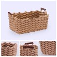 thumbnail image 2 of Unique Bargains Woven Storage Basket Shelf Storage Bin with Handle for Key Tray Bowl Brown, 2 of 8