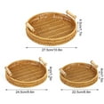 thumbnail image 3 of sdhkgrrt under $5 3Pcs Rattan Fruit Tray, Rattan Fruit Plate,Hand Woven Serving Tray,Japanese Style Bread Basket,Home Storage Basket,Imitation Rattan Tray, 3 of 9