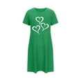 thumbnail image 4 of Royisotas Womens Short Sleeve Nightgowns Plus Size Sleepshirts Comfortable Print Crewneck Nightshirts for Women Green, 4 of 6