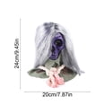 thumbnail image 3 of Fantasma decapitado que camina, iluminado y activado por voz, decoración para fiestas de terror, para patio, porche, exterior e interior, de cloruro de polivinilo morado. Juguete para gatear., 3 of 6
