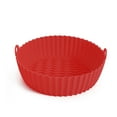 thumbnail image 2 of Panier Friteuse à Air Chaud Cuisine Réutilisable Plateau Ondulé Accessoire Résistant à la Chaleur Pot à Gâteau Grill Ondulé Lavable Poulet Frit Pizza Doublure Plateau Rouge, 2 of 7